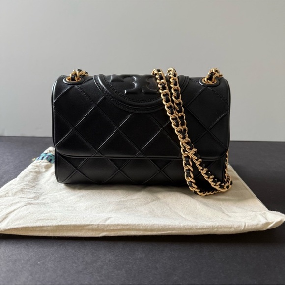 Tory Burch Black Crossbody Bag with Gold Chain - Picture 1 of 10